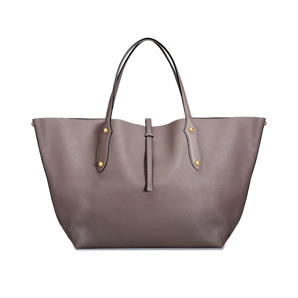 Annabel Ingall Zinc Italian Leather Large Isabella Travel Tote Bag